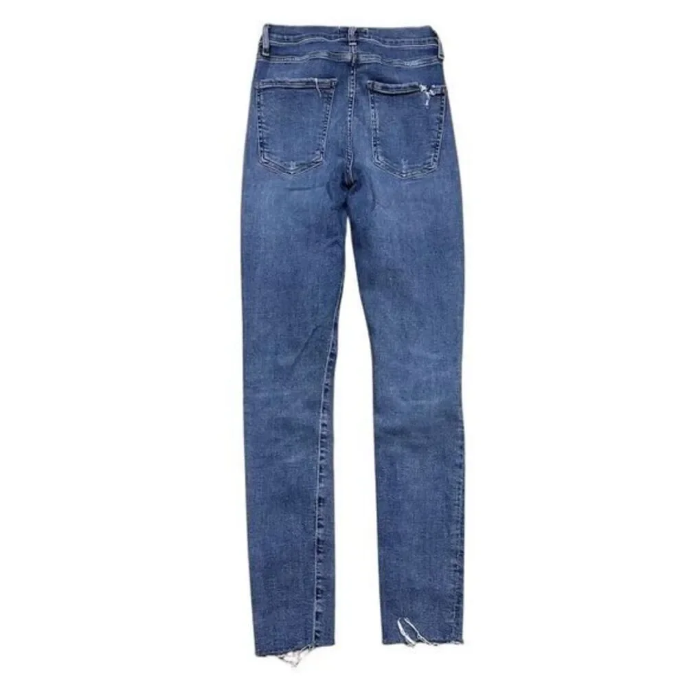 AGOLDE Sophie Mid-Rise Ankle Skinny Jeans Women's Size 25 Blue‎ Distressed